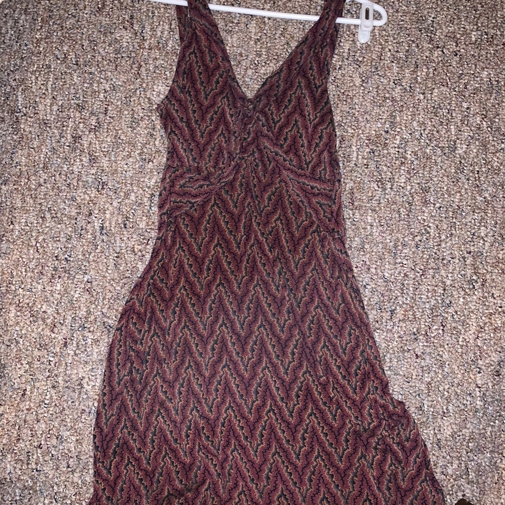 Free People Maroon Jersey Knit Dress
